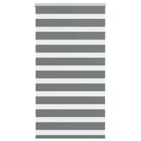 Zebra rolgordijn 75x150 cm stofbreedte 70,9 cm donkergrijs