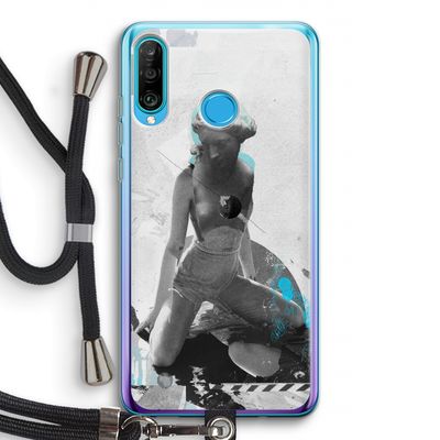 I will not feel a thing: Huawei P30 Lite Transparant Hoesje met koord