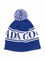 Canada Goose Kids bonnet à logo intarsia - Bleu