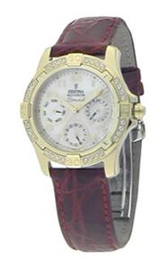 Horlogeband Festina F16023-2 Leder Rood 18mm