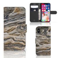 Apple iPhone X | Xs | Bookcase | Steen | Portemonnee hoesje