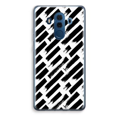 Zwarte vegen: Huawei Mate 10 Pro Transparant Hoesje