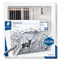 Houtskoolpotloodset staedtler 12dlg