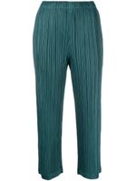 Pleats Please Issey Miyake pantalon court à design plissé - Vert