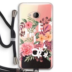 Hello in flowers: HTC U Play Transparant Hoesje met koord
