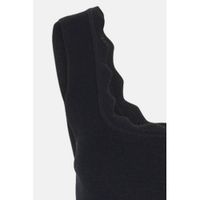 Eksept by Shoeby singlet Scallop zwart - thumbnail