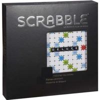 SCRABBLE - Scrabble Deluxe - Bordspel - Scrabble zwart en zilver met draaibord en inkepingssysteem