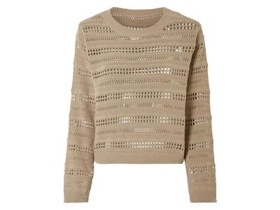 esmara Gebreide trui dames (Beige, L (44/46))