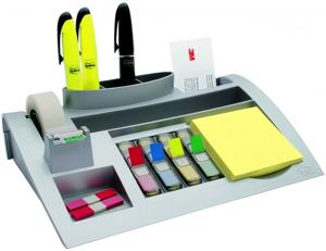 Post-it Desk Organizer C50 7000062207 Tafelorganizer Zilver (metallic) Aantal vakken: 7