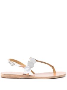 Ancient Greek Sandals sandales Ilios en cuir - Argent