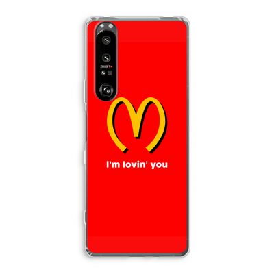 I'm lovin' you: Sony Xperia 1 III Transparant Hoesje