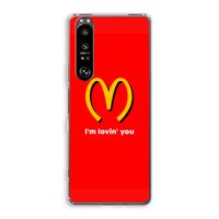 I'm lovin' you: Sony Xperia 1 III Transparant Hoesje