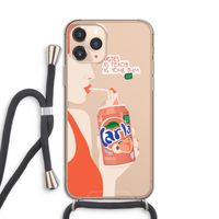 Peach please!: iPhone 11 Pro Transparant Hoesje met koord