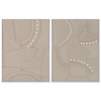 Schilderij Home ESPRIT Beige Modern Stads 62 x 4,5 x 82 cm (2 Stuks)