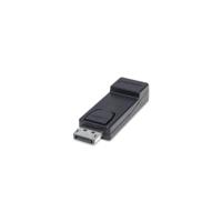 Manhattan 151993 DisplayPort Adapter [1x DisplayPort stekker - 1x HDMI-bus] Zwart UL gecertificeerd, Vergulde steekcontacten
