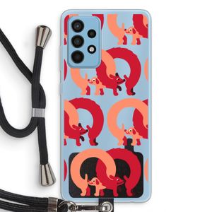 Dogs: Samsung Galaxy A52 Transparant Hoesje met koord