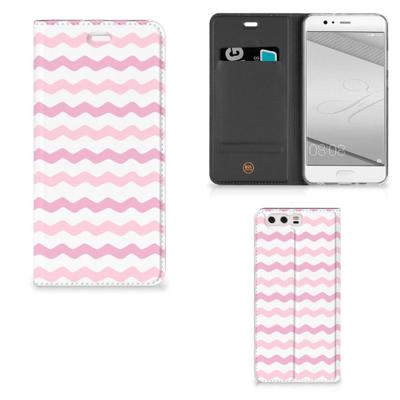 Huawei P10 Plus | Hoesje met Magneet | Waves Roze