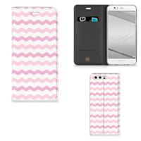 Huawei P10 Plus | Hoesje met Magneet | Waves Roze