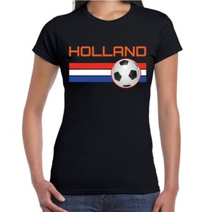 Holland voetbal / landen t-shirt zwart dames