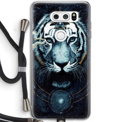 Darkness Tiger: LG V30 Transparant Hoesje met koord