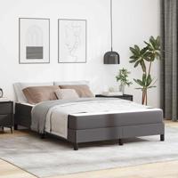 Bed met matras Grijs 160 x 200 cm Kunstleer
