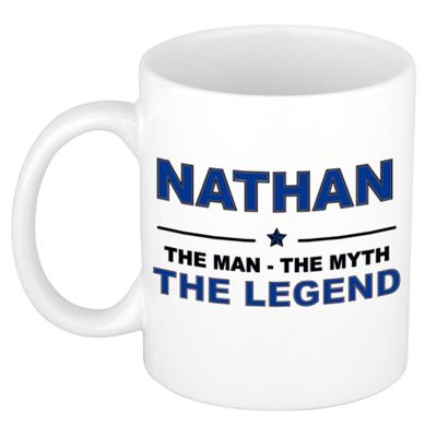 Nathan cadeau mok - man myth legend - naam koffiemok - 300 ml - collega - vaderdag Nathan cadeau mok - man myth legend - naam koffiemok - 300 ml - collega - vaderdag