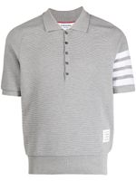 Thom Browne polo à 4 bandes signature - Gris