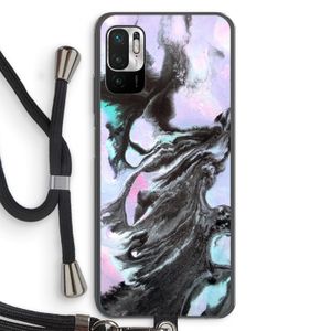 Pastel zwart: Xiaomi Redmi Note 10 5G Transparant Hoesje met koord