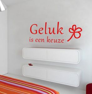 Tekststicker Geluk is een keuze