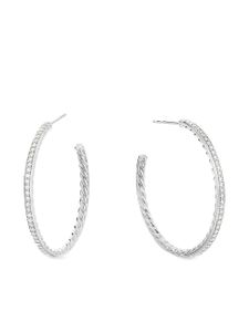 David Yurman créoles en argent sterling pavées de diamants (38 mm)