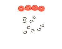 Shock Pistons #56, Red (4) (LOSA5046)