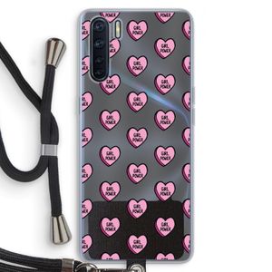 GIRL POWER: Oppo A91 Transparant Hoesje met koord