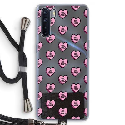 GIRL POWER: Oppo A91 Transparant Hoesje met koord