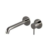 Hotbath BUDDY Afbouwdeel tbv Inbouw wastafelkraan 22cm Geborsteld Nikkel (B105EXT22GN)