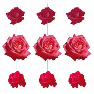 Set van 3x hang decoratie rozen