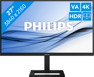 Philips 27E1N1800AE/00 computer monitor 68,6 cm (27") 3840 x 2160 Pixels 4K Ultra HD LED Zwart