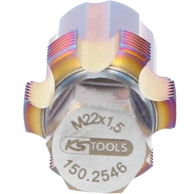 KS Tools 150.2546 Schroefdraad natapper M22 x 1.5 Speciaal gereedschapsstaal 1 stuk(s)