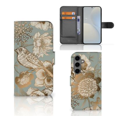 Hoesje voor Samsung Galaxy S25 Vintage Bird Flowers Hoesje voor Samsung Galaxy S25 Vintage Bird Flowers