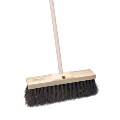 Straatbezem Bassin van hout - 40 cm - harde vezels - buitenbezem - Luxe kwaliteit - Steel 120 cm