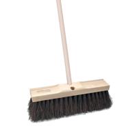 Straatbezem Bassin van hout - 40 cm - harde vezels - buitenbezem - Luxe kwaliteit - Steel 120 cm