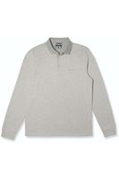 Pierre Cardin Modern Fit Poloshirt lange mouw grijs, Motief