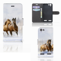 Lenovo Vibe K5 Telefoonhoesje met Pasjes Paarden - thumbnail