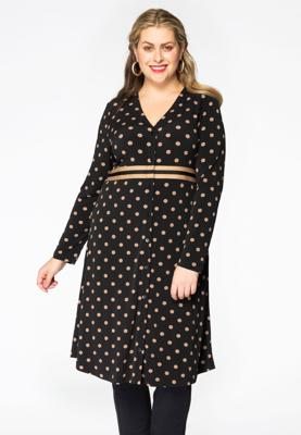 Yoek Vest wide bottom DOTS | Zwart | Maat 46/48