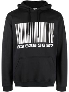 VTMNTS hoodie Big-Barcode en coton - Noir