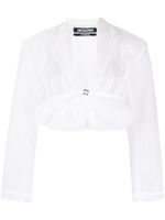 Jacquemus veste crop La Veste Dentelle - Blanc