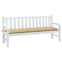 VidaXL Tuinbankkussen 180x50x7 cm stof gemêleerd beige