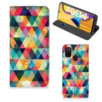 Samsung Galaxy M30s | M21 | Hoesje met Magneet | Geruit