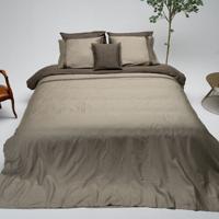 Dommelin Dommelin Dekbedovertrek Listra Satijn 300tc Olijfgroen-Leem 240x200/220