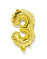 HEMA Folieballon cijfer 3 30cm goud (goud)
