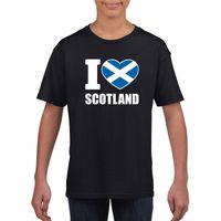 I love Schotland supporter shirt zwart jongens en meisjes XL (158-164)  -